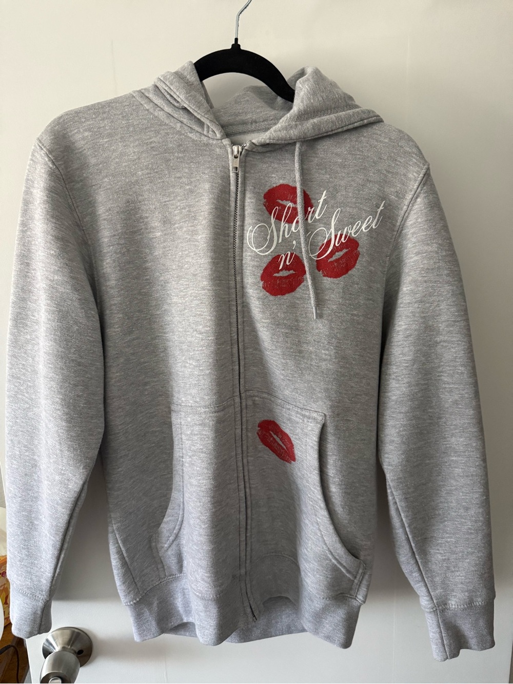 Sabrina Carpenter Gray Zip-Up Hoodie